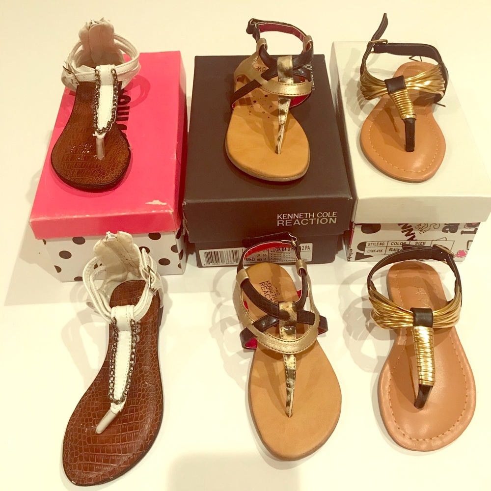 3 pair little girl size 10 sandals.